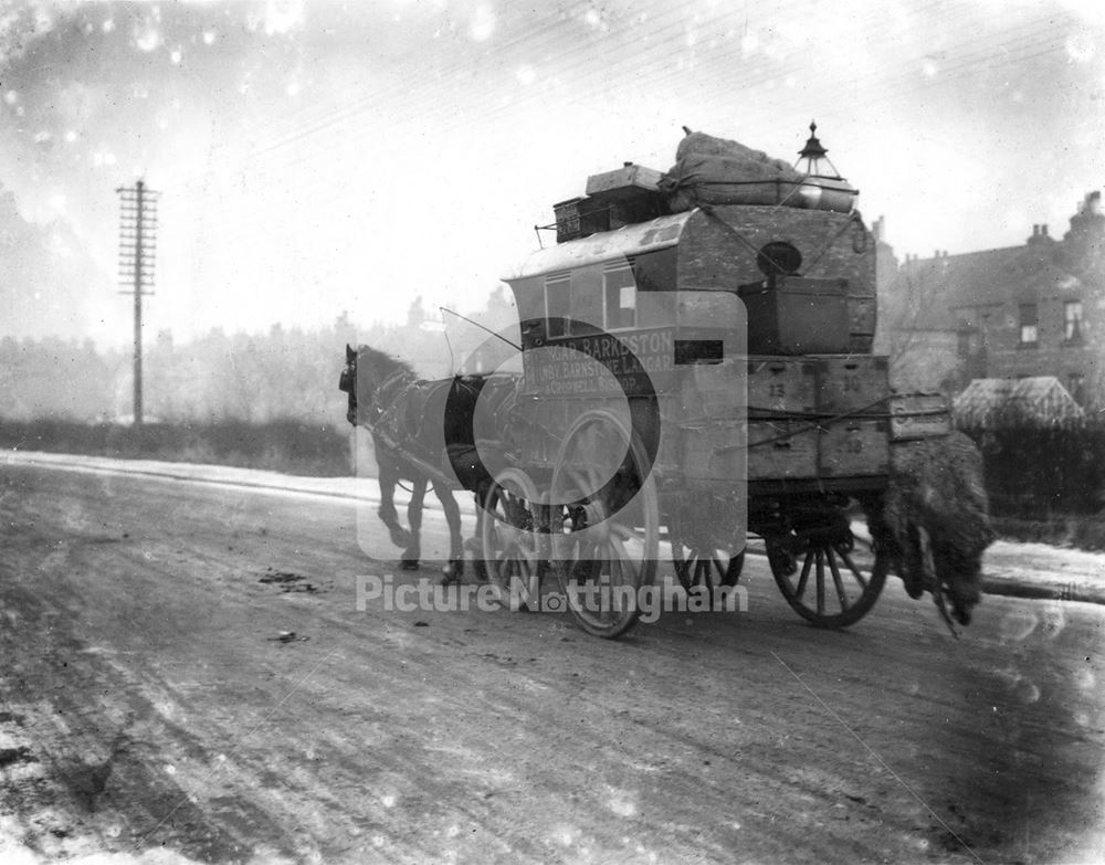 The Langar and Barneston Carrier Service on Radcliffe Road, West Bridgford, c 1900