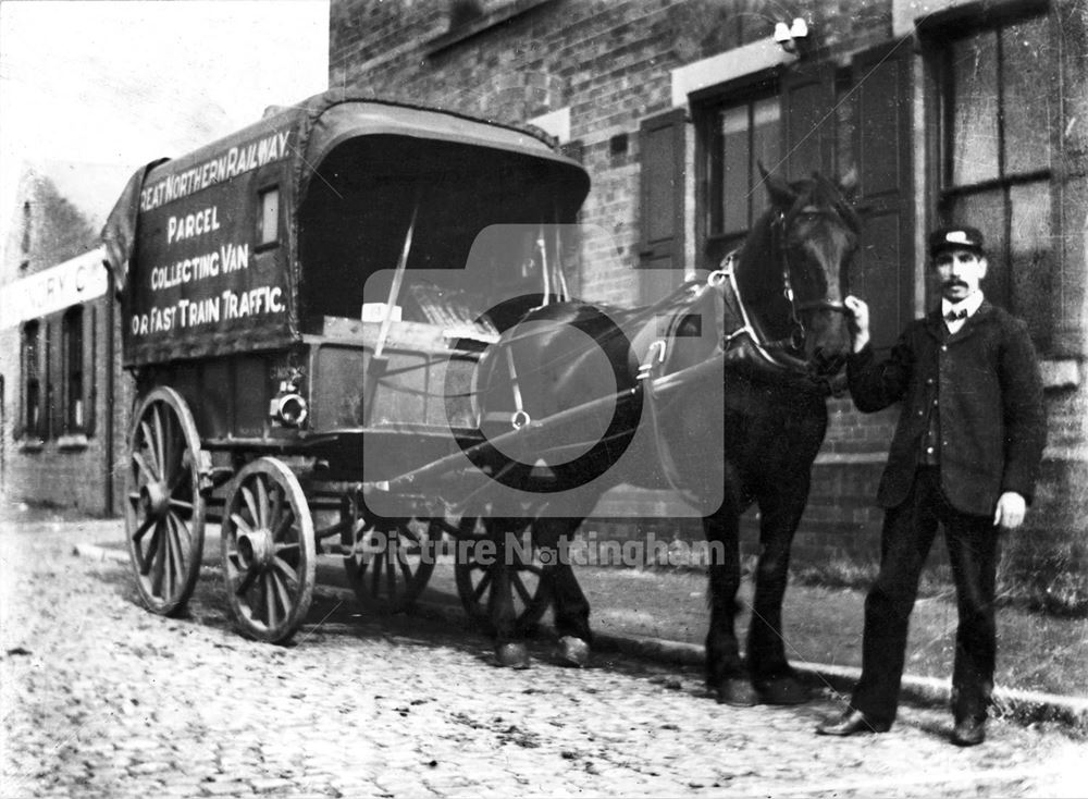 Great Northern Railway - Horse and cart parcel collecting van