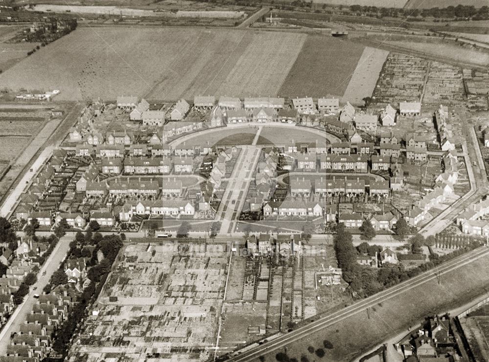 Aerial view of the Highbury Road area, Bulwell