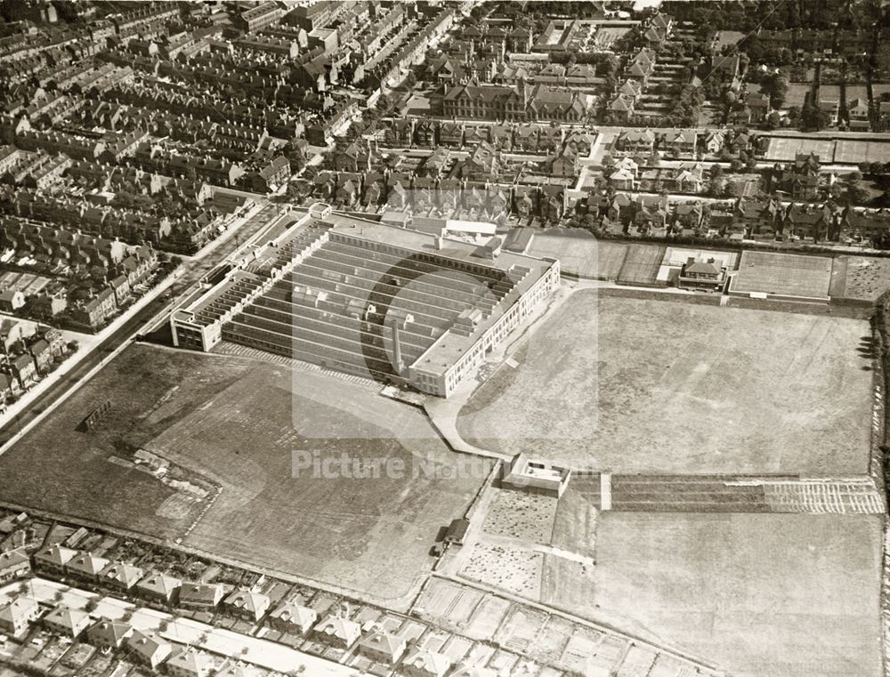 Aerial view of the Thomas Forman and Sons Ltd Printing Works on Hucknall Road