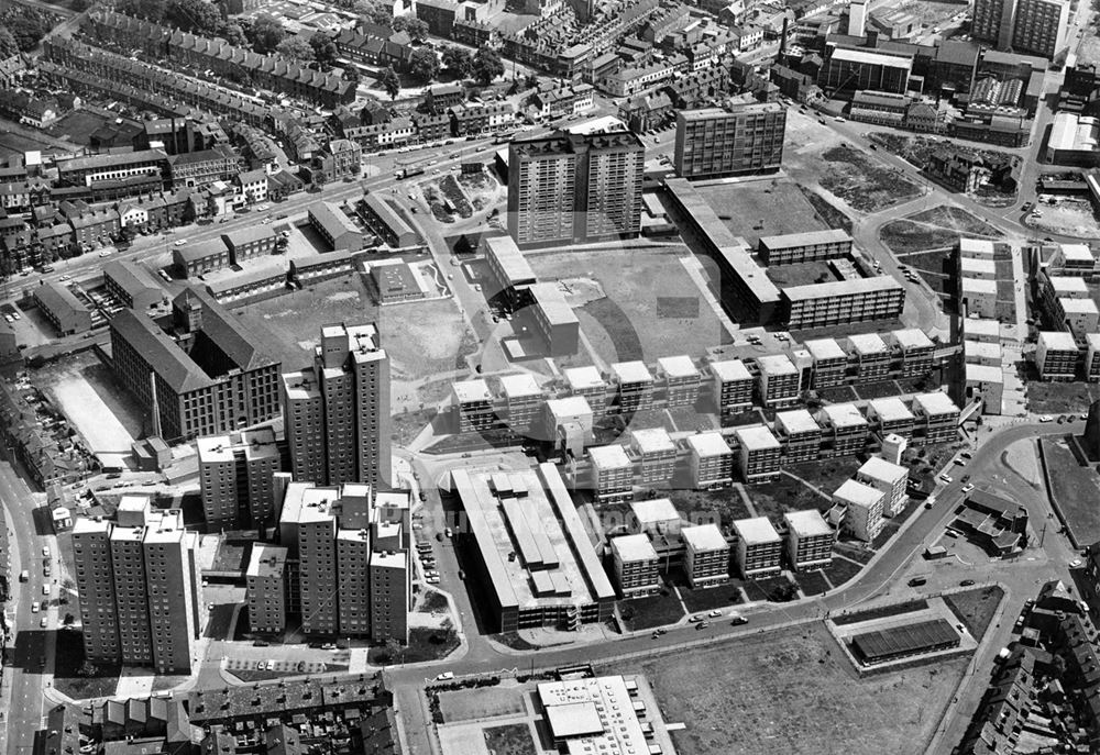 Aerial view of re-development scheme