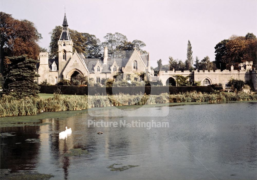 Stables and upper lake, Newstead Abbey