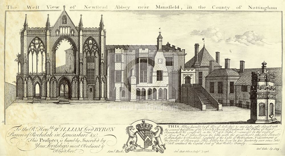 West aspect of Newstead Abbey