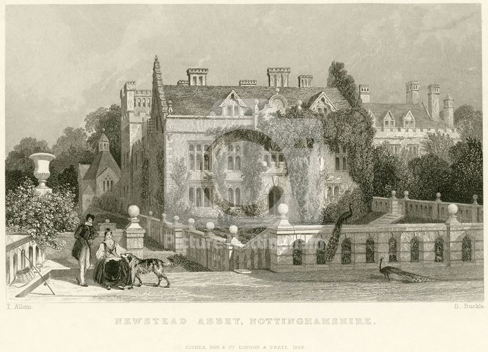 East terrace, Newstead Abbey