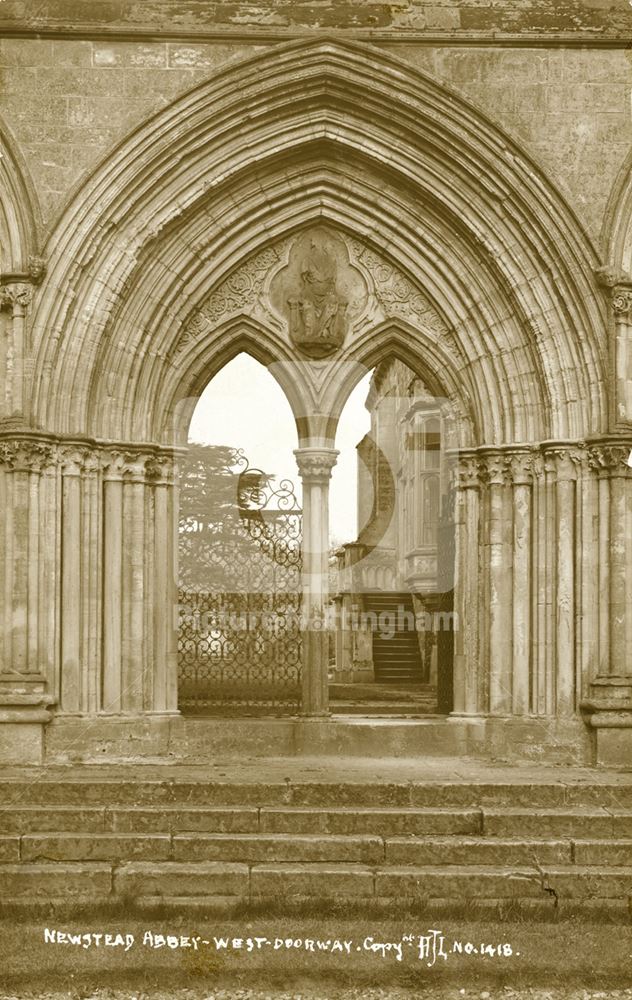 West doorway, Church at Newstead Abbey