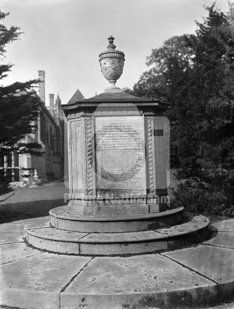 Boatswain's Monument, Newstead Abbey