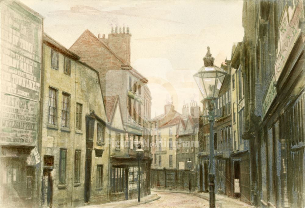 'Wheeler Gate, Old Nottingham' c 1880