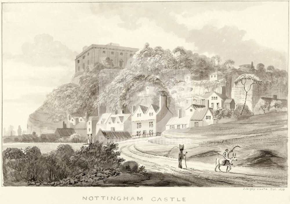 Nottingham Castle from the south east