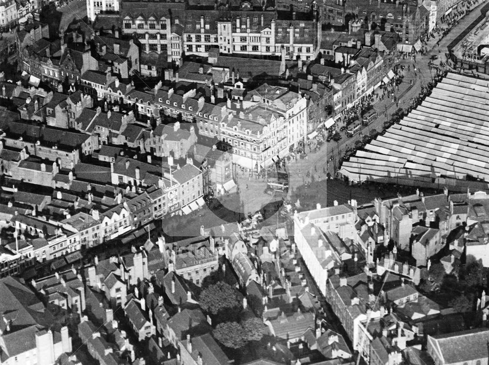 Aerial view of the Market Place area