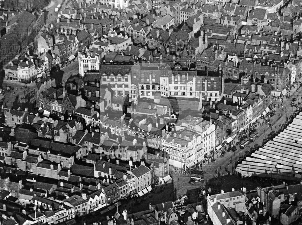 Aerial view of the Market Place area