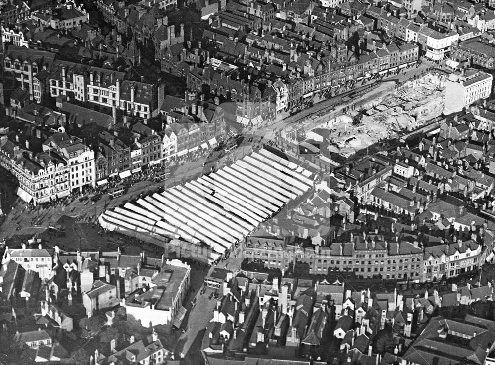 Aerial view of the Market Place area