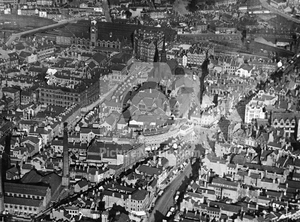 Aerial view of the Upper Parliament Street - Trinity Square area