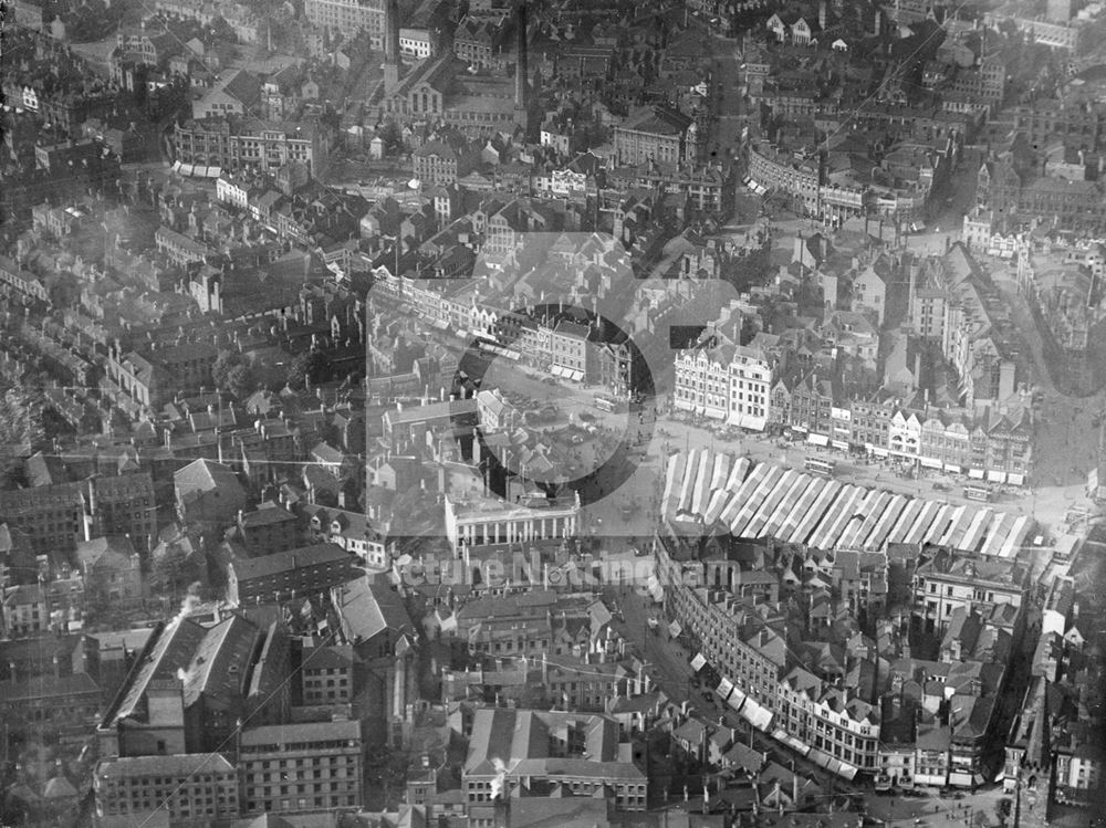 Aerial view of the Market Place area