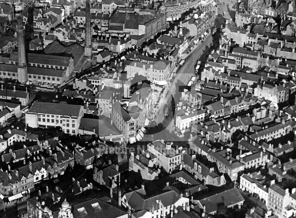 Aerial view of Upper Parliament Street area