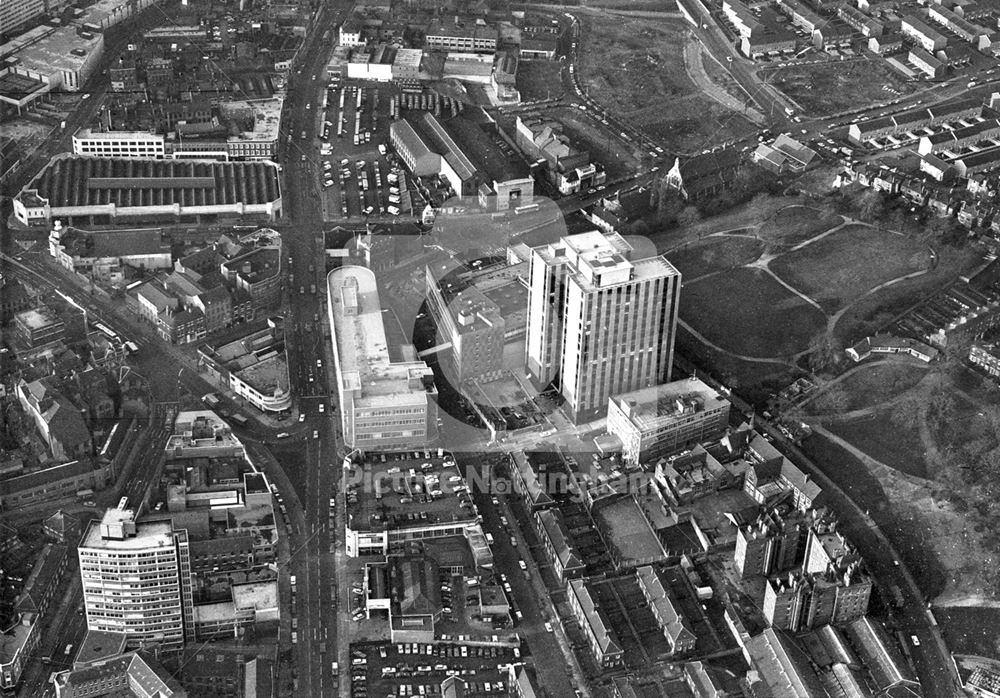 Aerial view of Huntingdon Street