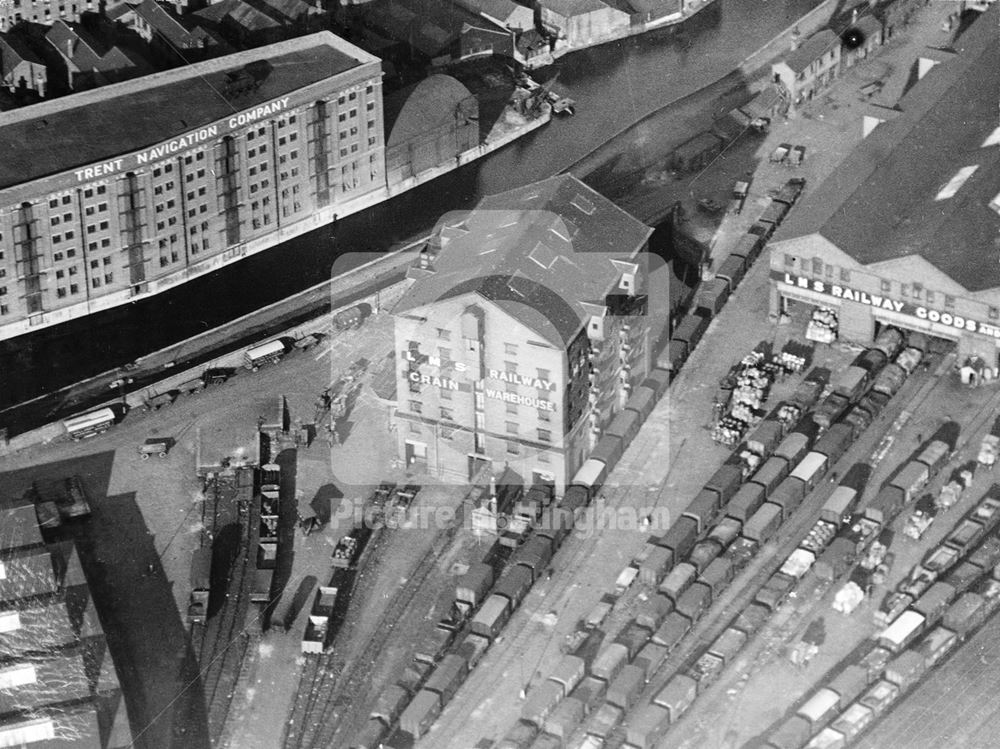 Aerial view of LMS Railway Goods Depot, Carrington Street