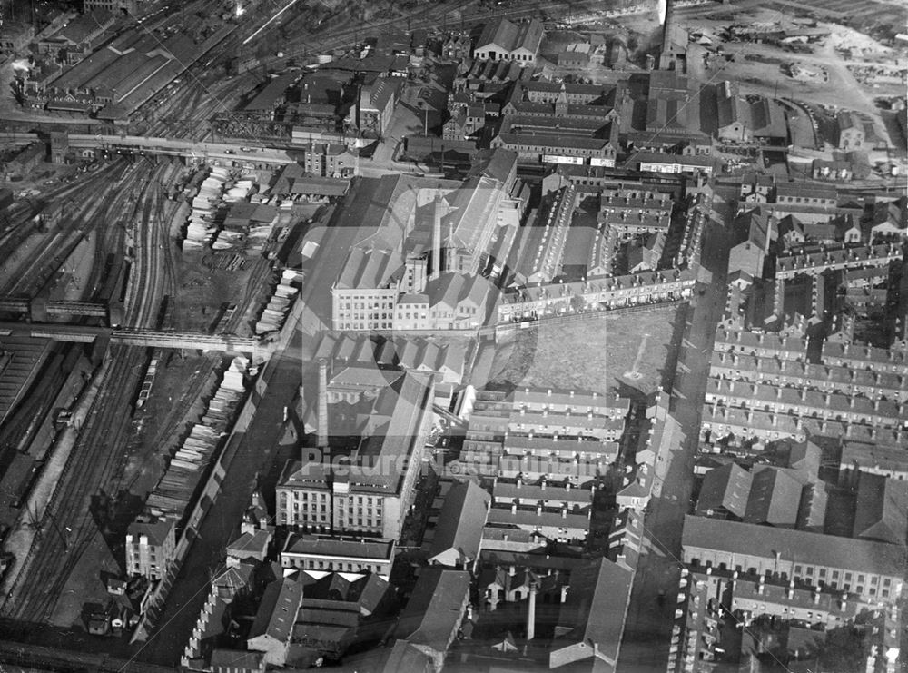 Aerial view of LMS Railway, Queen's Road