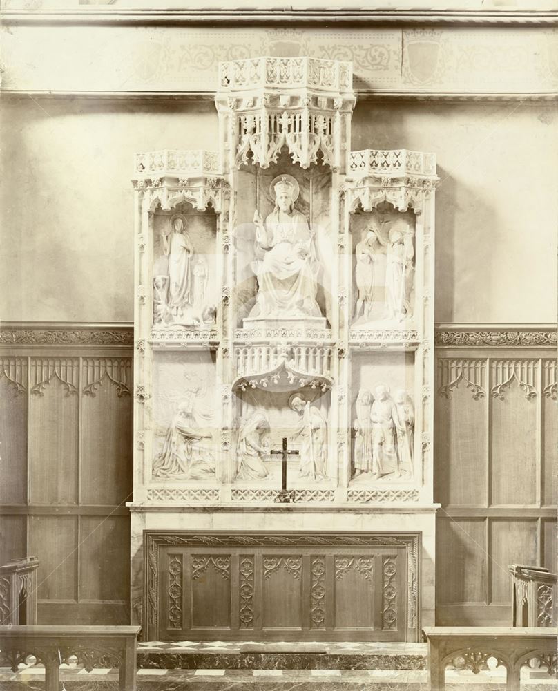 Reredos and altar, St Andrew's Church, Mansfield Road