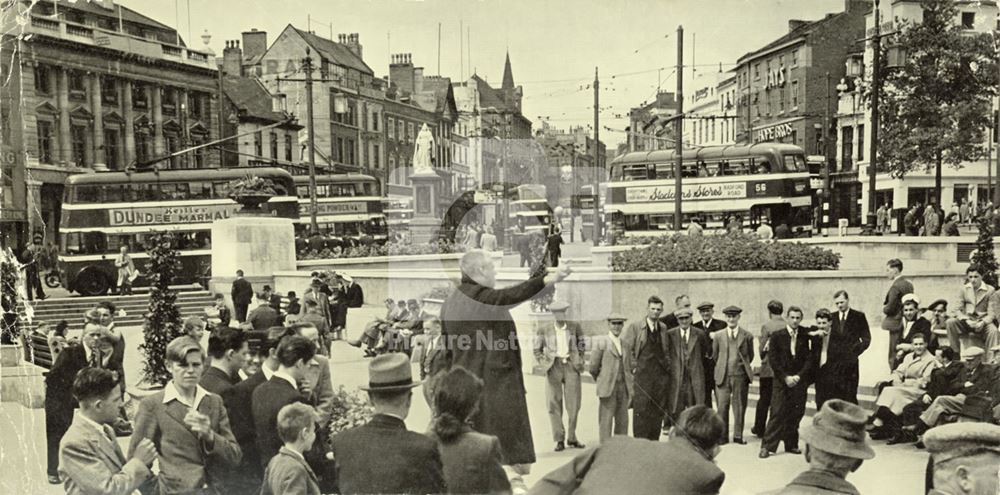 Speaker in old Market Square