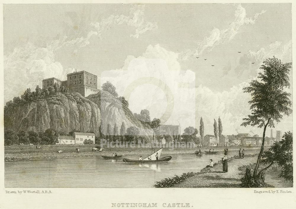 Nottingham Castle and River Leen