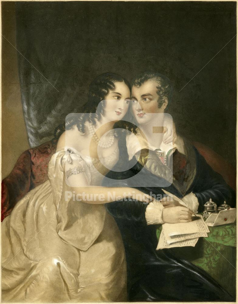 Lord George Gordon Noel Byron, 6th Baron, with Marianna Segati, Venice, c 1816