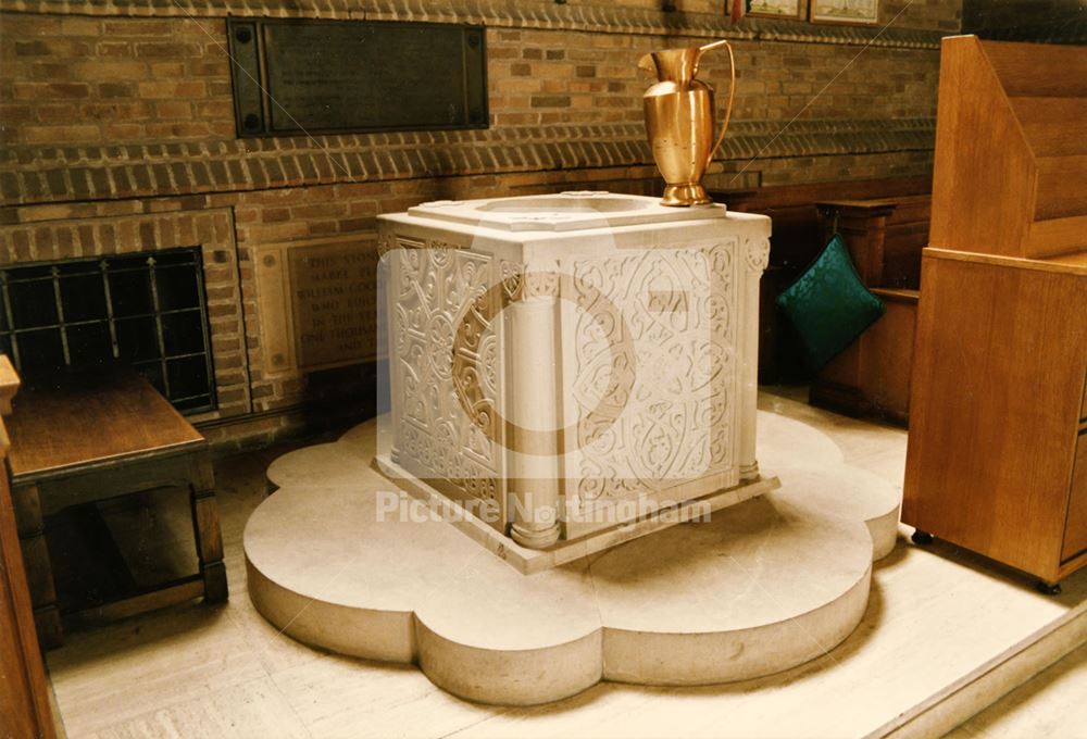 St Mary's Church, Wollaton - Portland Stone Font