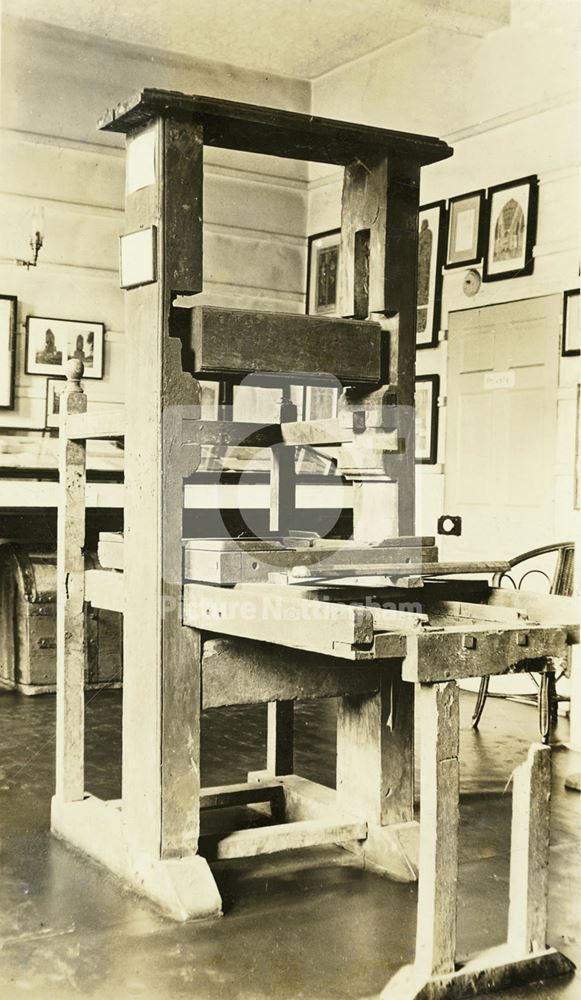 S & J Ridge's printing press