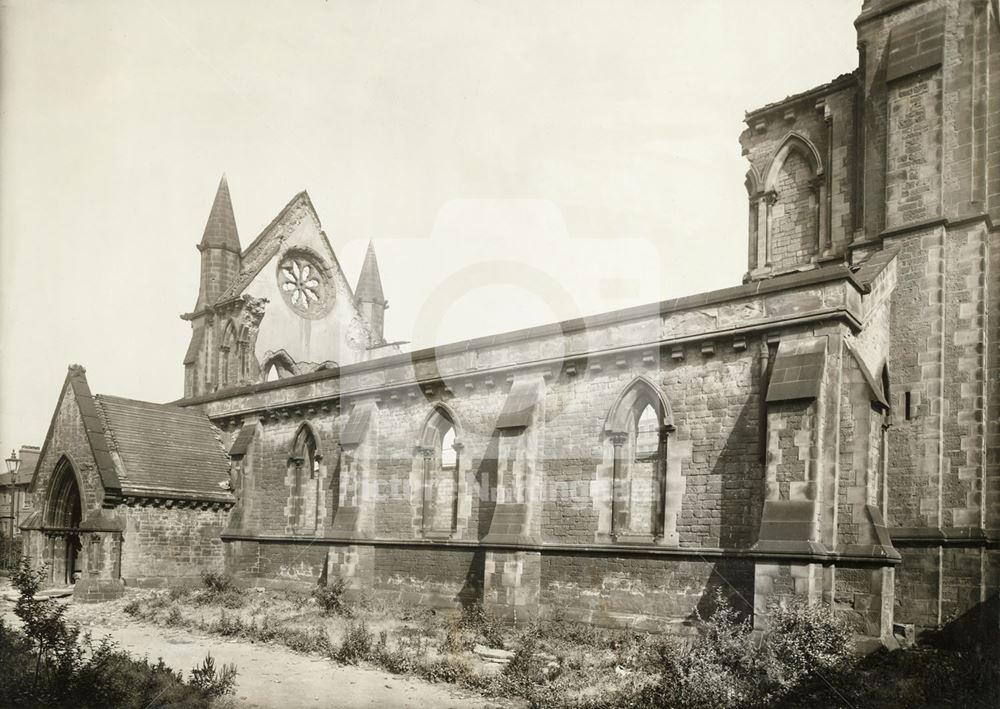 Ruins of St John The Baptist C of E Church, Narrow Marsh - after World War 2 bombing raid