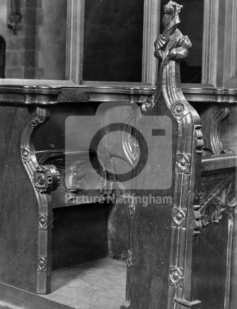 Pew end, St Stephen's Church, Sneinton