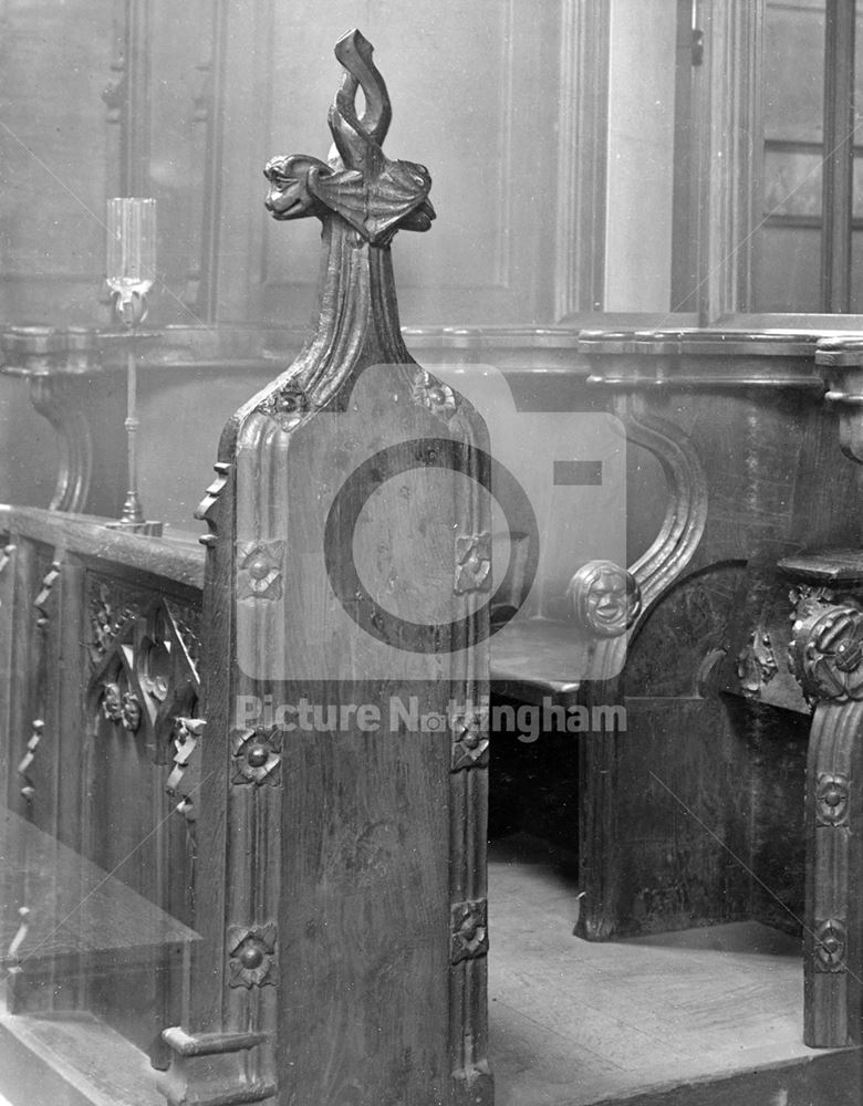 Pew end, St Stephen's Church, Sneinton