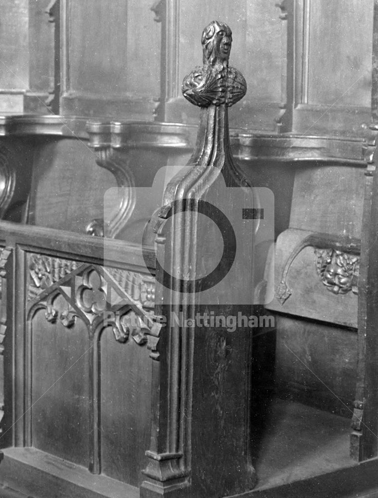 Pew end, St Stephen's Church, Sneinton