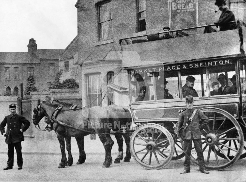 A horse bus Thurgarton Street, Sneinton - July 1900