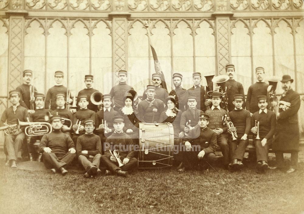 Salvation Army Band, Nottingham, c 1890s - 1900s?