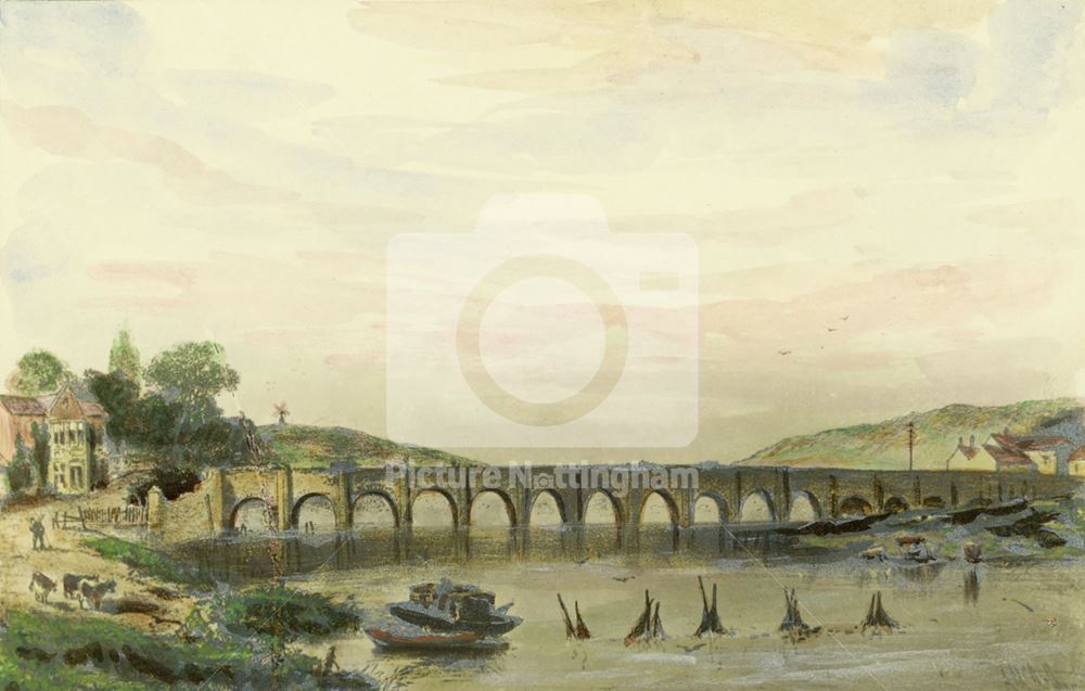 The Old Trent Bridge c 1850