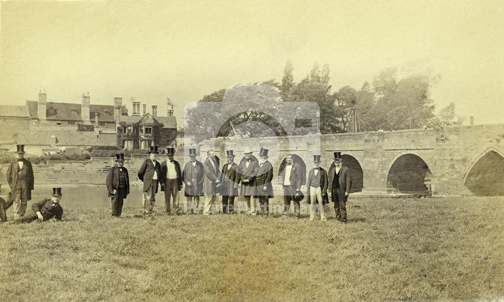 Councillors Inspecting the Old Trent Bridge prior to demolition c 1869