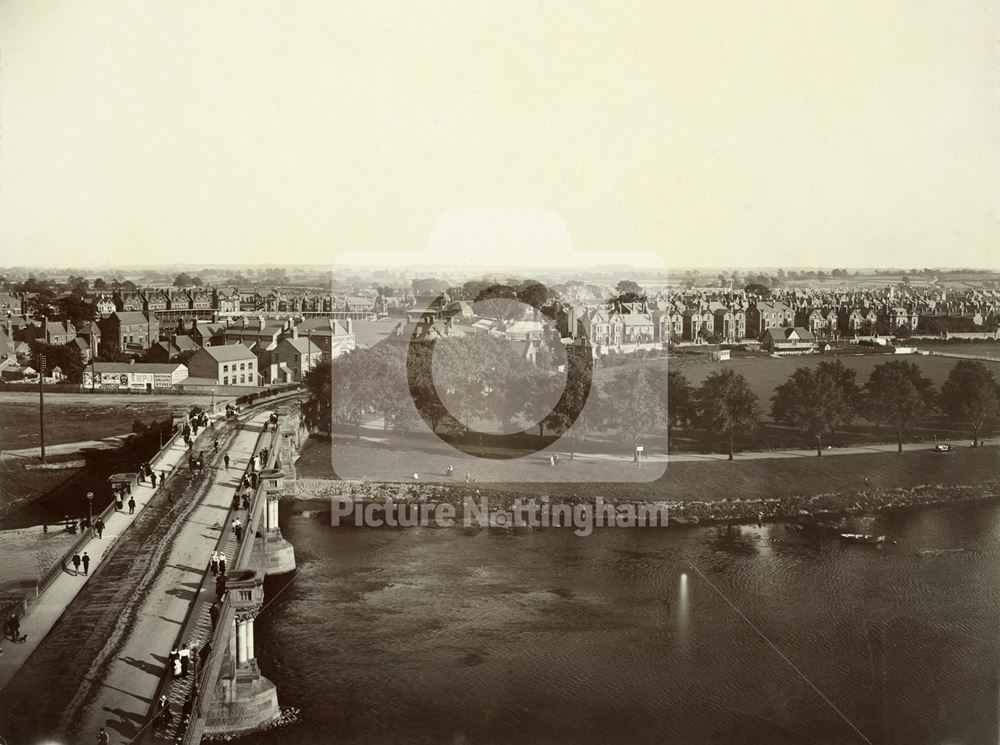 Trent Bridge, looking towards Trent Bridge Cricket Ground and West Bridgford