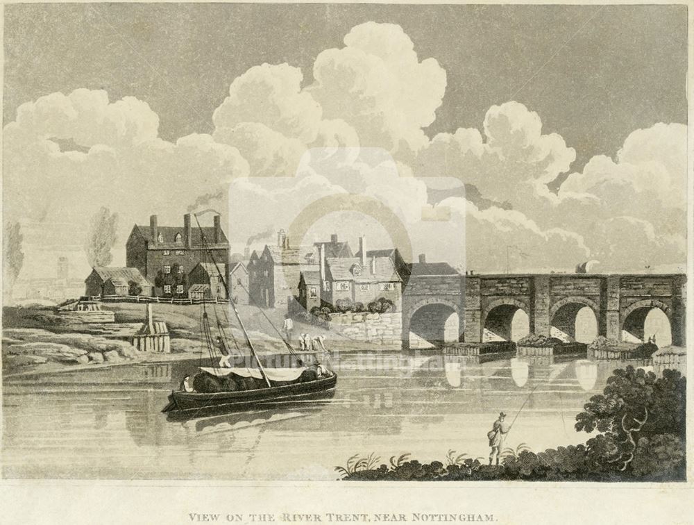 The Old Trent Bridge, c 1815