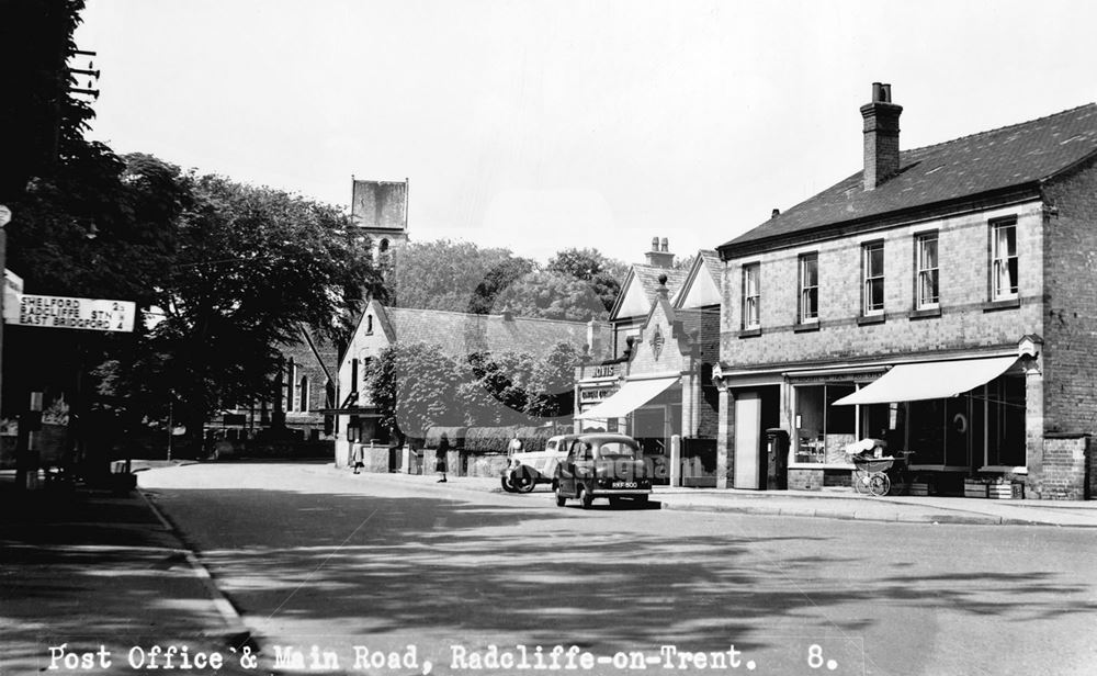 Main Road, Radcliffe on Trent, c 1950s