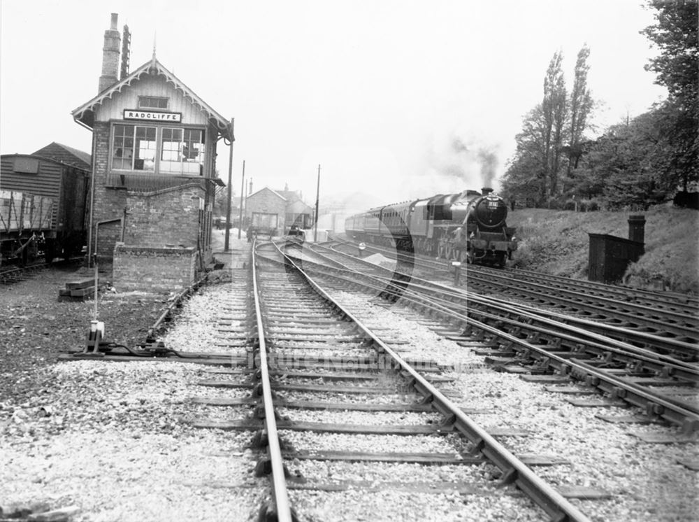 Radcliffe signal box, Radcliffe on Trent, 1963