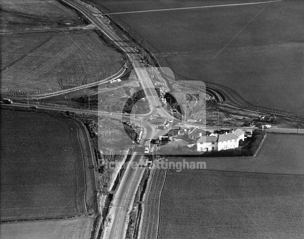 Aerial view of Saxondale roundabout