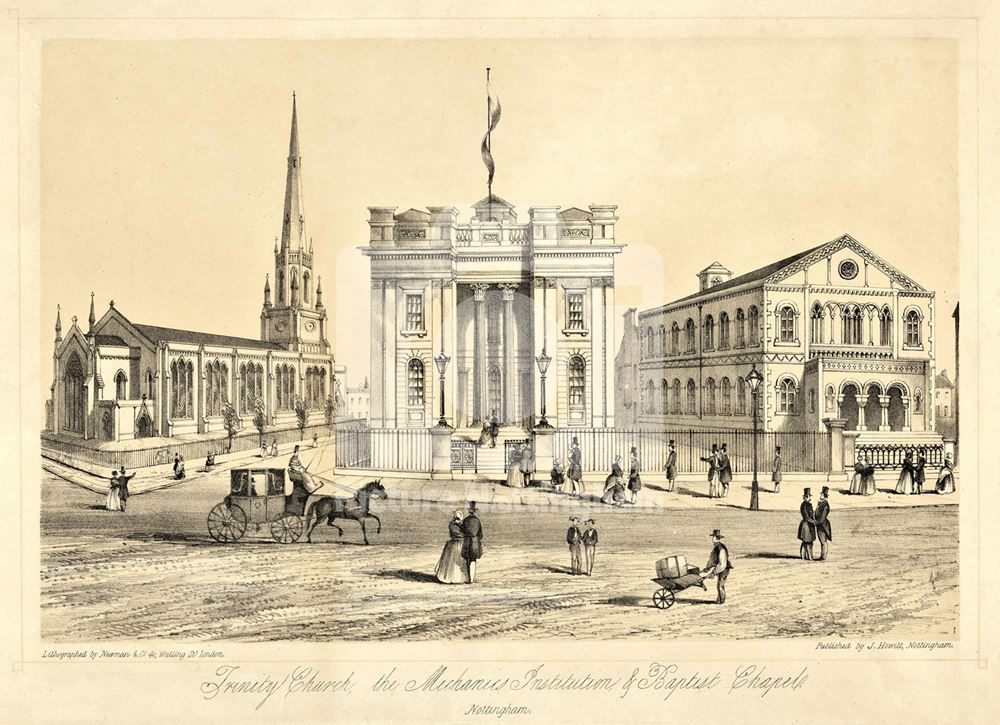 Holy Trinity Church, Mechanics Institution and Baptist Chapel c 1950