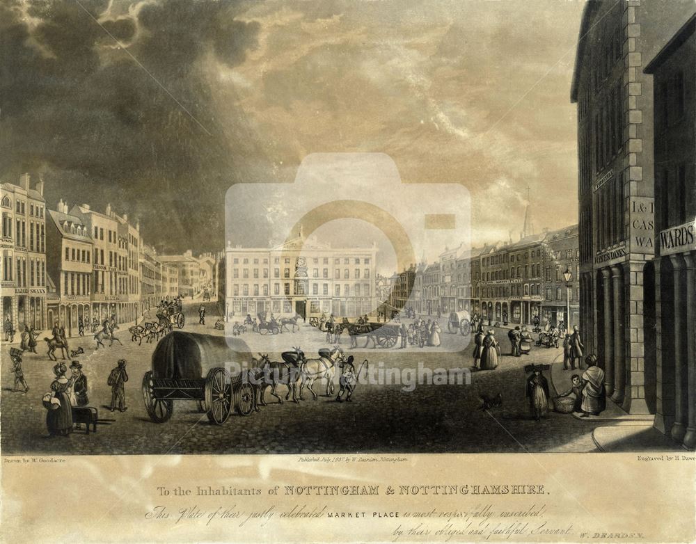 Market Place, Nottingham 1837