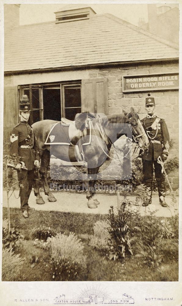 Major J White and Serjeant Butler with 'Maid Marian'