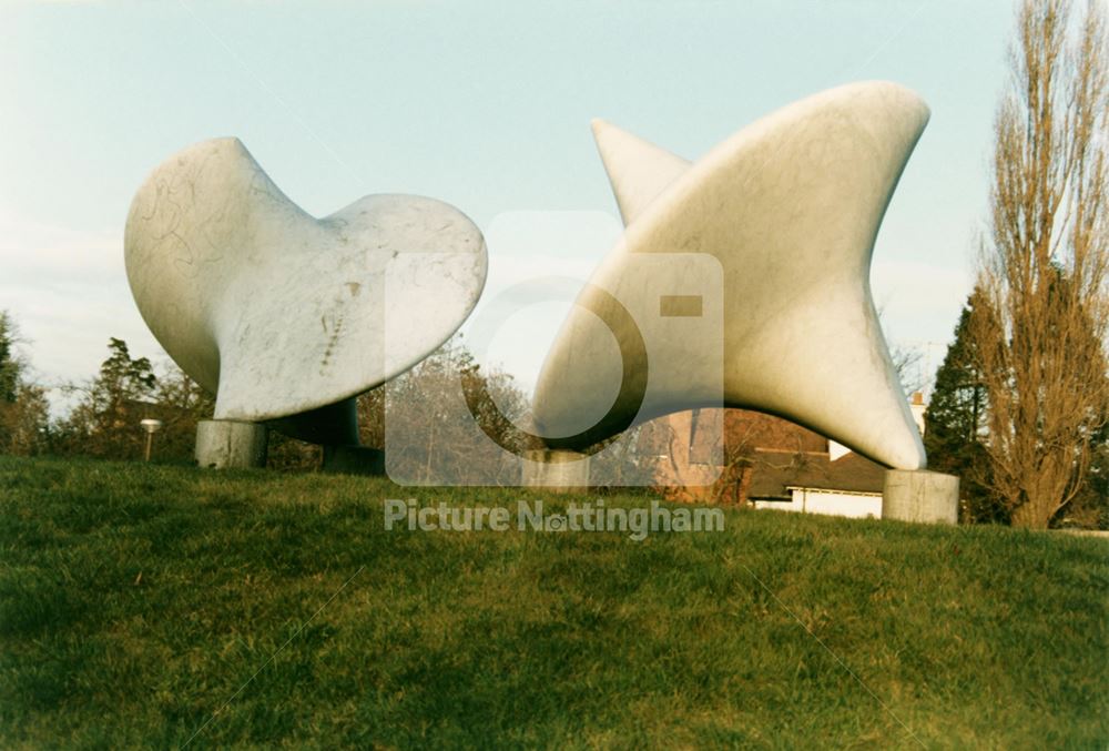 Queens Medical Centre - sculptures near main entrance