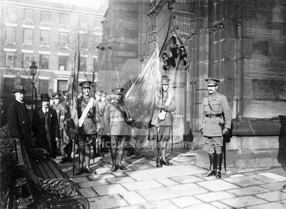 59th (2nd Nottinghamshire) Regiment of Foot outside St Mary's Church for their colours ceremony