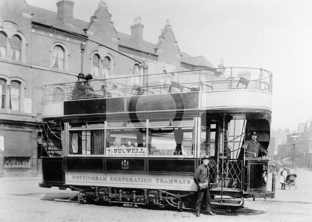 Nottingham Corporation Tramways, Market Place, Bulwell