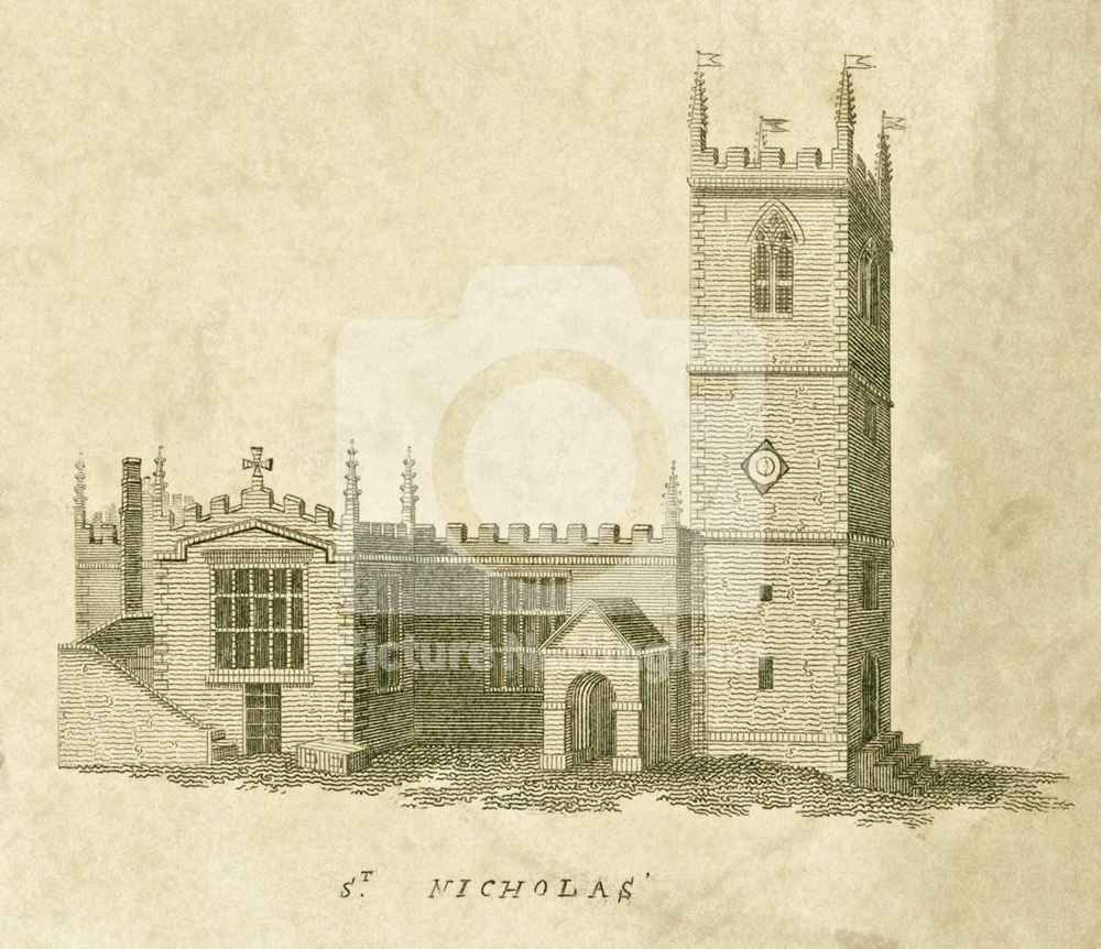 St Nicholas's Church, Maid Marian Way, Nottingham, 1790