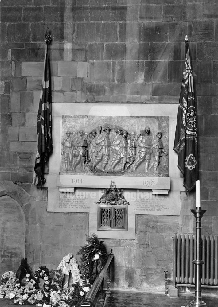 1914-18 Memorial to the Robin Hood Battalions of the Sherwood Foresters - St Mary's Church