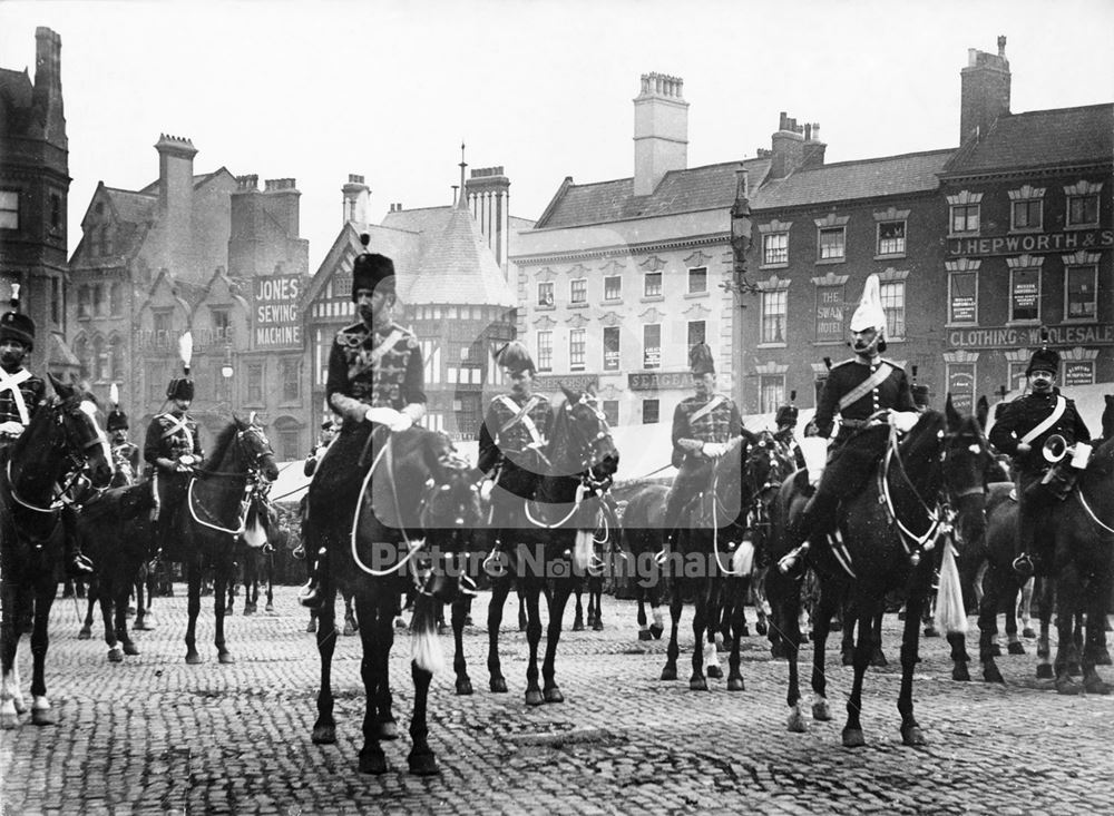 South Notts Hussars, Market Place, Nottingham, 1902