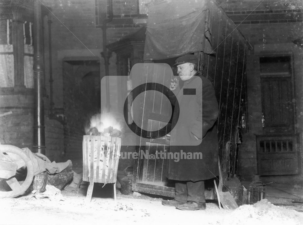 Night Watchman, Nottingham, c 1940